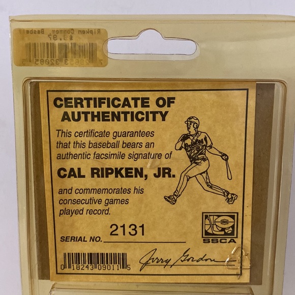 CAL RIPKEN JR COMMEMORATIVE BASEBALL - Picture 7 of 13